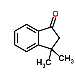 3,3-二甲基-2,3-二氢-1H-茚-1-酮结构式