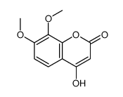4-hydroxy-7,8-dimethoxychromen-2-one结构式