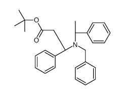 2-Methyl-2-propanyl (3R)-3-{benzyl[(1S)-1-phenylethyl]amino}-3-ph enylpropanoate结构式