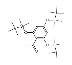 2',4',6'-tri-tert-butyldimethylsilyloxyacetophenone结构式