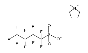 N,N-dimethylpyrrolidiniumperfluorobutylsulfonate结构式