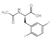 (R)-2-乙酰基氨基-3-(2,5-二氟-苯基)-丙酸结构式