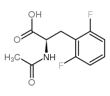 (R)-2-乙酰氨基-3-(2,6-二氟-苯基)-丙酸结构式