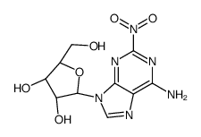 (2R,3R,4S,5R)-2-(6-amino-2-nitropurin-9-yl)-5-(hydroxymethyl)oxolane-3,4-diol结构式