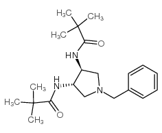 (S,s)-n-苄基-3,4-反式-(n-boc)-二氨基吡咯烷结构式