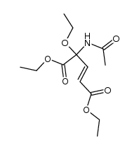 4-Acetamino-4-ethoxy-trans-glutaconsaeure-diethylester结构式