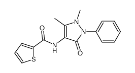 N-(1,5-dimethyl-3-oxo-2-phenylpyrazol-4-yl)thiophene-2-carboxamide结构式