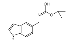 (1H-吲哚-5-基)甲基氨基甲酸叔丁酯结构式