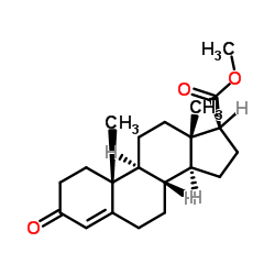 雄甾-3-酮-4-烯-17beta-羧酸甲酯结构式