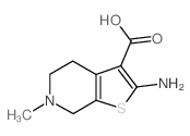Thieno[2,3-c]pyridine-3-carboxylic acid, 2-amino-4,5,6,7-tetrahydro-6-Methyl-结构式
