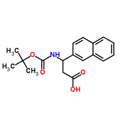 BOC-3-氨基-3-(2-萘基)丙酸结构式