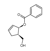 cis-3-benzoyloxy-4-(hydroxymethyl)cyclopentene结构式