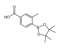 3-甲基-4-(4,4,5,5-四甲基-1,3,2-二噁硼烷-2-基)苯甲酸结构式