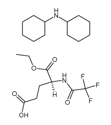 Dicyclohexylammonium-[(S)-4-ethoxycarbonyl-4-(trifluoracetylamino)butanoat]结构式