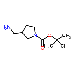1-Boc-3-(氨甲基)吡咯烷结构式