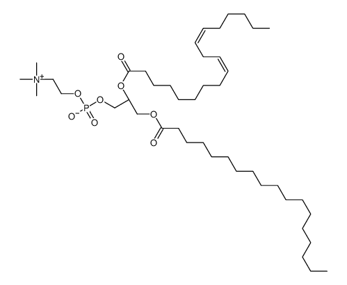 1-硬脂酰基-2-亚油酰基-sn-甘油-3-磷酸胆碱结构式