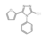 5-FURAN-2-YL-4-PHENYL-4H-[1,2,4]TRIAZOLE-3-THIOL结构式