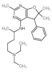 1,4-Pentanediamine,N4-(5,6-dihydro-2,6,6-trimethyl-5-phenylfuro[2,3-d]pyrimidin-4-yl)-N1,N1-diethyl-结构式