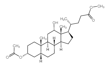 5β-胆酸-3α,12α-二醇-3-乙酸甲酯结构式