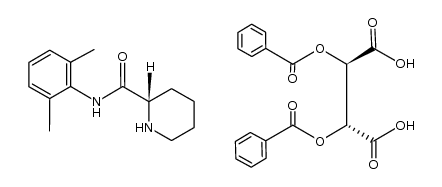 (S)-dibenzoyl-2-pipecolinoxylidide-L-tartrate结构式