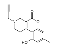 1,2,3,4-Tetrahydro-10-hydroxy-8-methyl-3-(2-propynyl)-5H-[1]benzopyrano[3,4-c]pyridin-5-one结构式