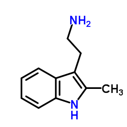 1H-2-甲基-3-氨乙基吲哚结构式