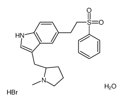 5-[2-(benzenesulfonyl)ethyl]-3-[[(2R)-1-methylpyrrolidin-2-yl]methyl]-1H-indole,hydrate,hydrobromide结构式