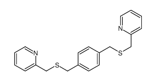 2-[[4-(pyridin-2-ylmethylsulfanylmethyl)phenyl]methylsulfanylmethyl]pyridine结构式