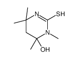 6-hydroxy-1,4,4,6-tetramethyl-1,3-diazinane-2-thione结构式