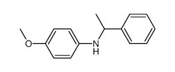 N-(4-methoxyphenyl)-N-(1-phenylethyl)amine结构式