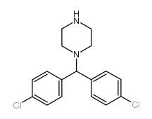 1-(4,4'-二氯二苯甲基)哌嗪结构式