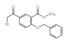 5-(2-溴乙酰基)-2-苄氧基苯甲酸甲酯结构式