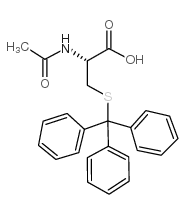 N-乙酰基-S-三苯甲基-L-半胱氨酸结构式