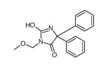 3-(methoxymethyl)-5,5-diphenylimidazolidine-2,4-dione结构式