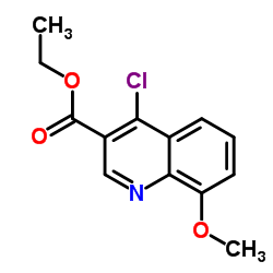 4-氯-8-甲氧基喹啉-3-甲酸乙酯结构式