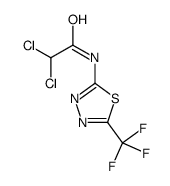 2,2-dichloro-N-[5-(trifluoromethyl)-1,3,4-thiadiazol-2-yl]acetamide结构式