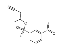 4-(3-nitro-benzenesulfonyloxy)-pent-1-yne结构式