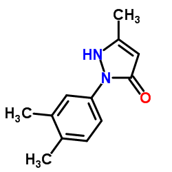 2-(3,4-二甲基苯基)-1,2-二氢-5-甲基-3H-吡唑-3-酮结构式