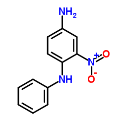 2-硝基-4-氨基二苯胺结构式