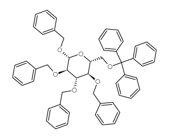 6-O-Trityl-1,2,3,4-tetra-O-benzyl-&beta;-D-glucopyranose结构式