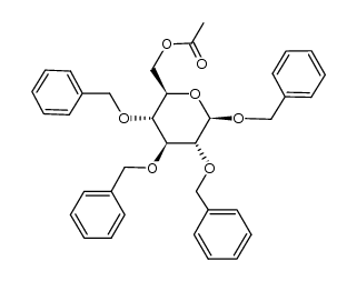 benzyl 6-O-acetyl-2,3,4-tri-O-benzyl-&beta;-D-glucopyranoside结构式
