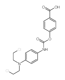 Benzoic acid,4-[[[[4-[bis(2-chloroethyl)amino]phenyl]amino]carbonyl]oxy]-结构式