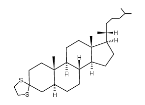 5α-cholestan-3-one ethanediyl S,S-acetal结构式