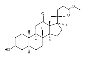 Methyl 3α-hydroxy-12-oxo-5β-cholan-24-oate结构式