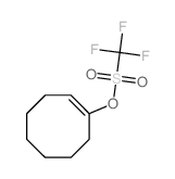 Methanesulfonic acid,1,1,1-trifluoro-, 1-cycloocten-1-yl ester结构式