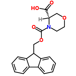 (S)-Fmoc-2-羧基吗啉结构式
