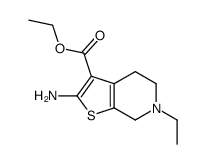 ETHYL 2-AMINO-6-ETHYL-4,5,6,7-TETRAHYDROTHIENO[2,3-C]PYRIDINE-3-CARBOXYLATE结构式