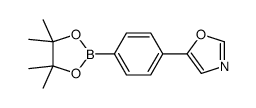 5-(4-(4,4,5,5-tetramethyl-1,3,2-dioxaborolan-2-yl)phenyl)oxazole结构式