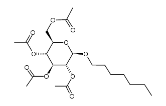n-heptyl 2,3,4,6-tetra-O-acetyl-&beta;-D-glucopyranoside结构式