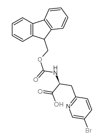 2-PYRIDINEPROPANOIC ACID, 5-BROMO-.ALPHA.-[[(9H-FLUOREN-9-YLMETHOXY)CARBONYL]AMINO]-, (.ALPHA.S)-结构式